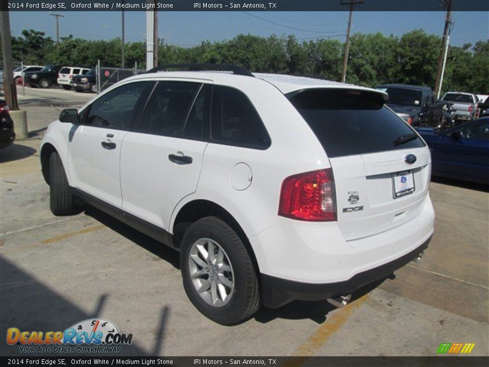 2014 Ford Edge SE Oxford White / Medium Light Stone Photo #4