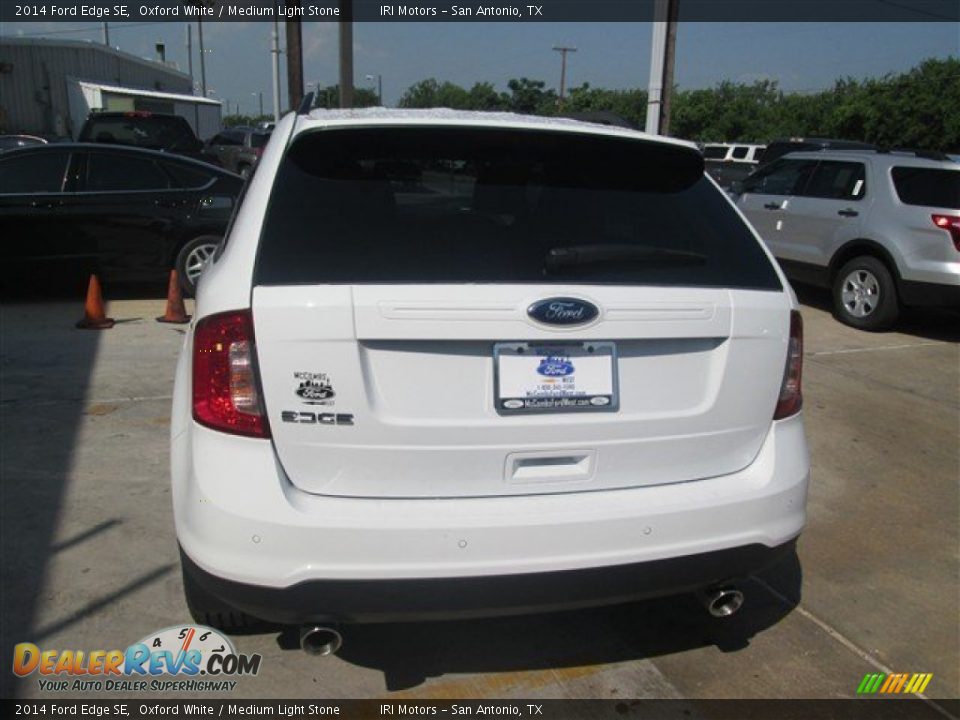 2014 Ford Edge SE Oxford White / Medium Light Stone Photo #5