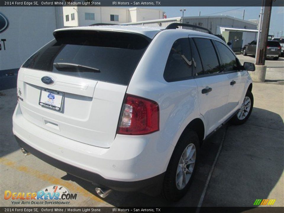 2014 Ford Edge SE Oxford White / Medium Light Stone Photo #6