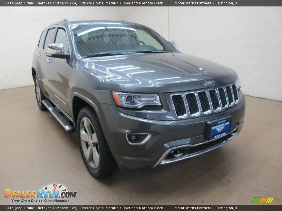 2014 Jeep Grand Cherokee Overland 4x4 Granite Crystal Metallic / Overland Morocco Black Photo #1