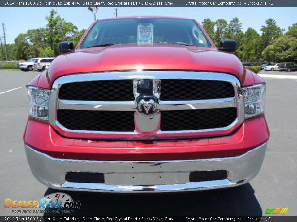 2014 Ram 1500 Big Horn Quad Cab 4x4 Deep Cherry Red Crystal Pearl / Black/Diesel Gray Photo #13