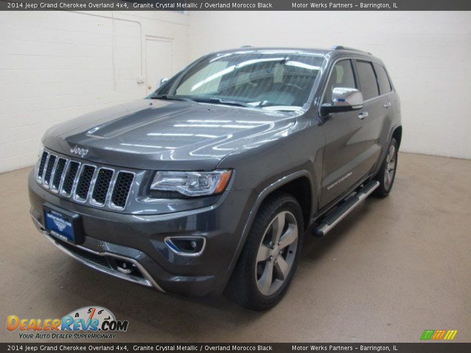 2014 Jeep Grand Cherokee Overland 4x4 Granite Crystal Metallic / Overland Morocco Black Photo #3