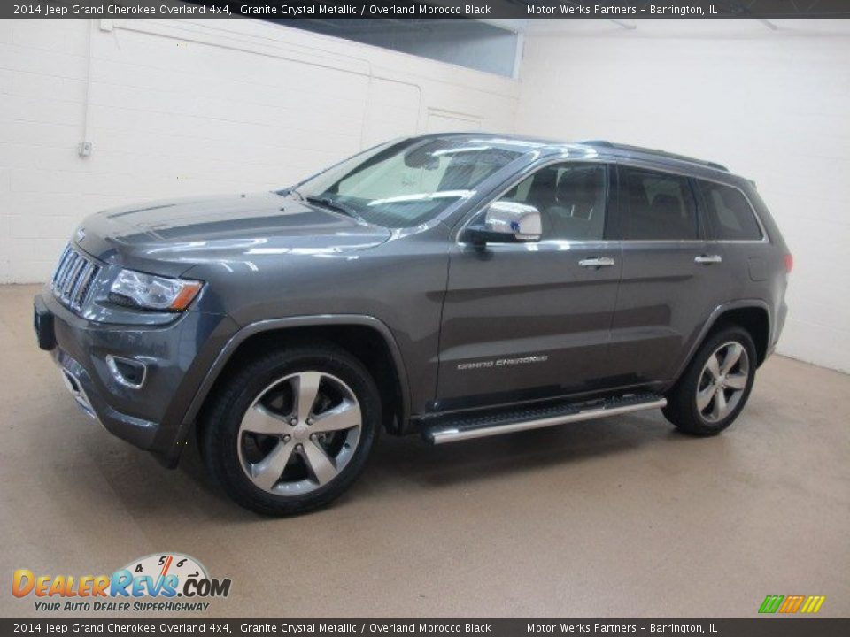 2014 Jeep Grand Cherokee Overland 4x4 Granite Crystal Metallic / Overland Morocco Black Photo #4