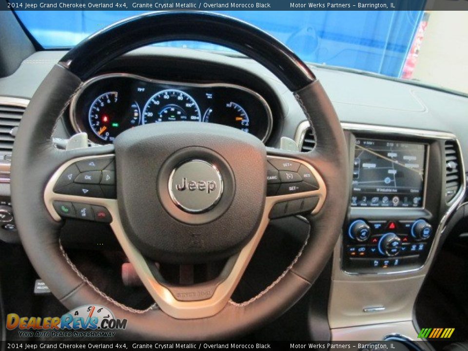 2014 Jeep Grand Cherokee Overland 4x4 Granite Crystal Metallic / Overland Morocco Black Photo #15