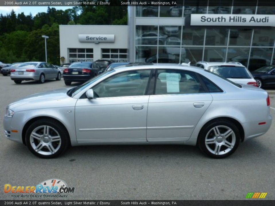 2006 Audi A4 2.0T quattro Sedan Light Silver Metallic / Ebony Photo #2