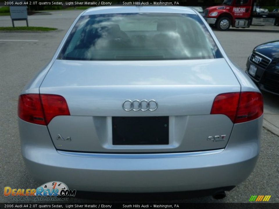 2006 Audi A4 2.0T quattro Sedan Light Silver Metallic / Ebony Photo #4