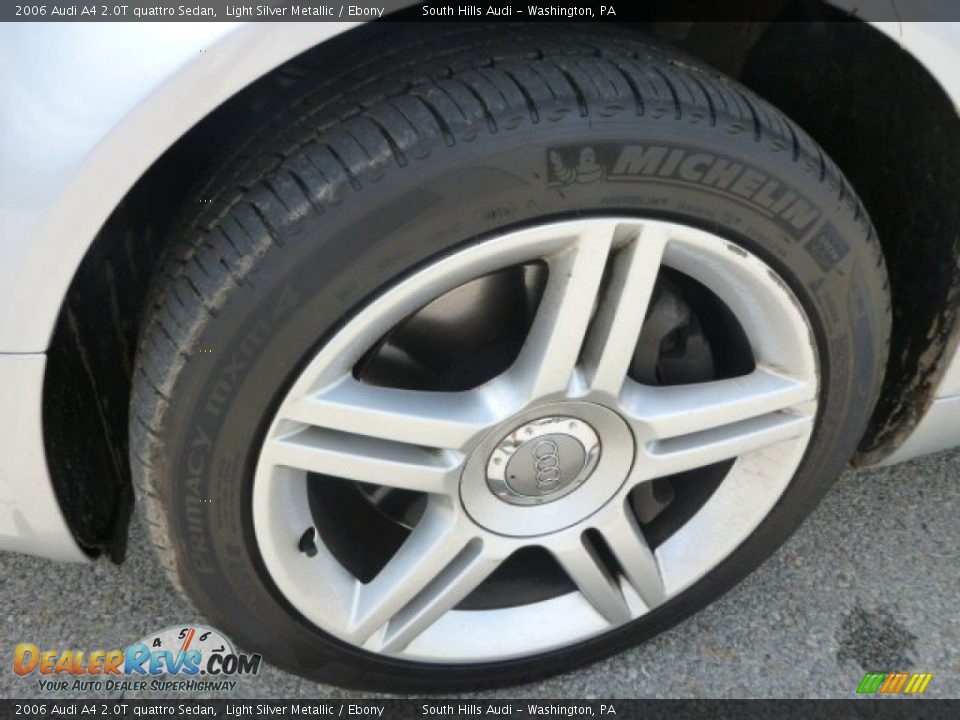 2006 Audi A4 2.0T quattro Sedan Light Silver Metallic / Ebony Photo #10