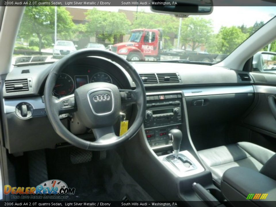 2006 Audi A4 2.0T quattro Sedan Light Silver Metallic / Ebony Photo #13