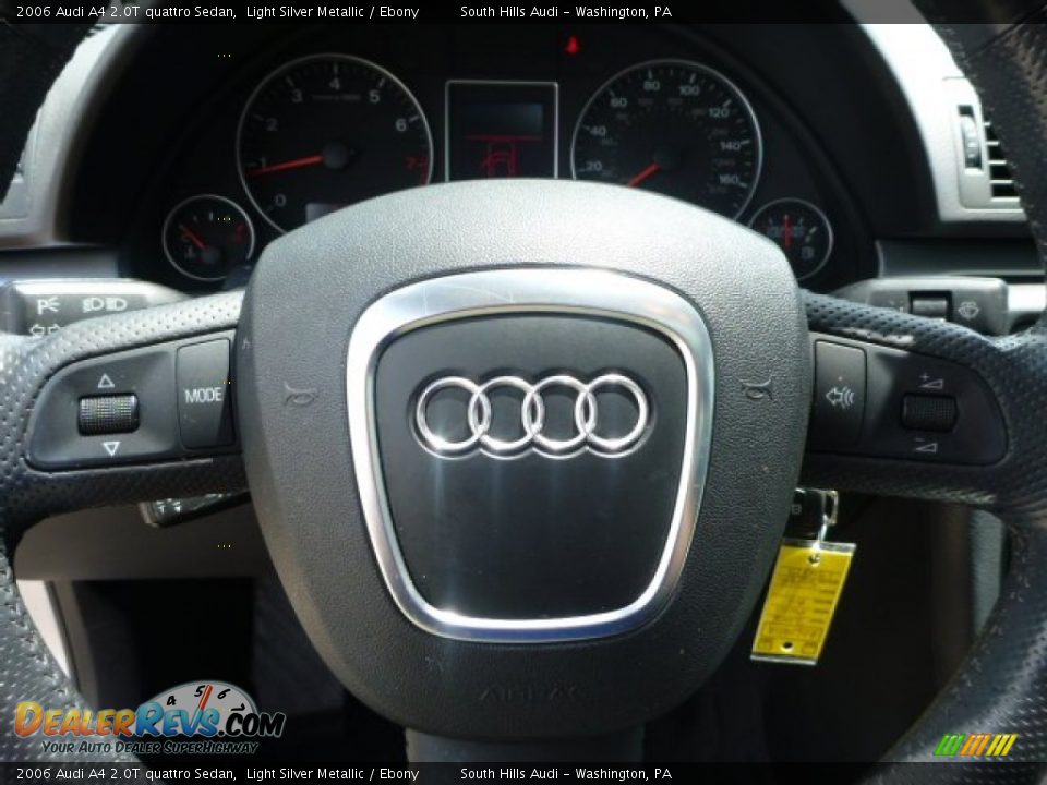 2006 Audi A4 2.0T quattro Sedan Light Silver Metallic / Ebony Photo #18
