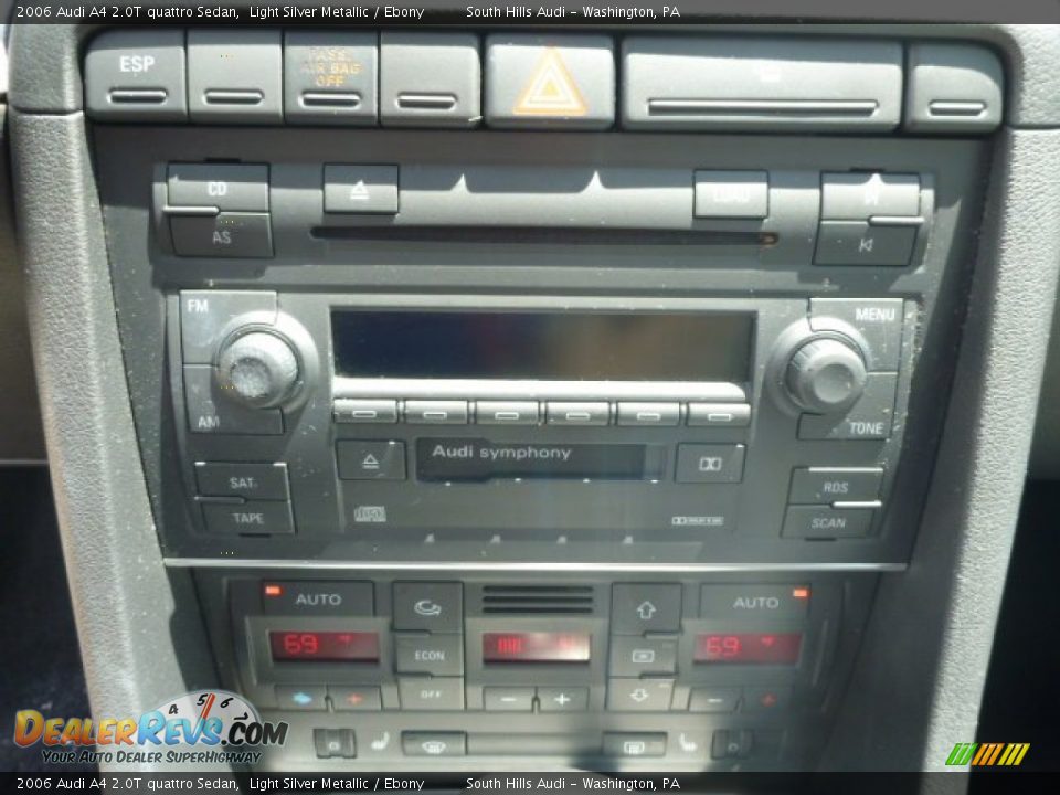 2006 Audi A4 2.0T quattro Sedan Light Silver Metallic / Ebony Photo #19