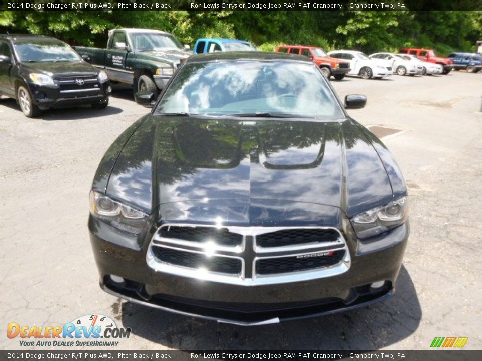 2014 Dodge Charger R/T Plus AWD Pitch Black / Black Photo #3