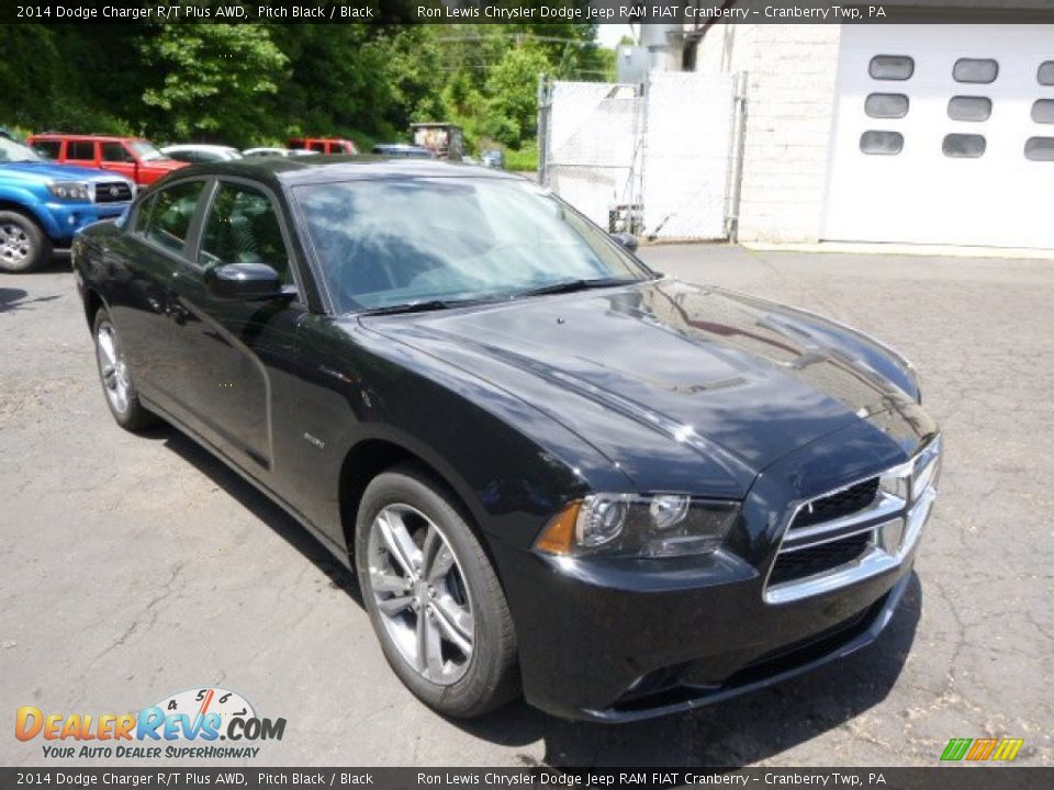 2014 Dodge Charger R/T Plus AWD Pitch Black / Black Photo #4