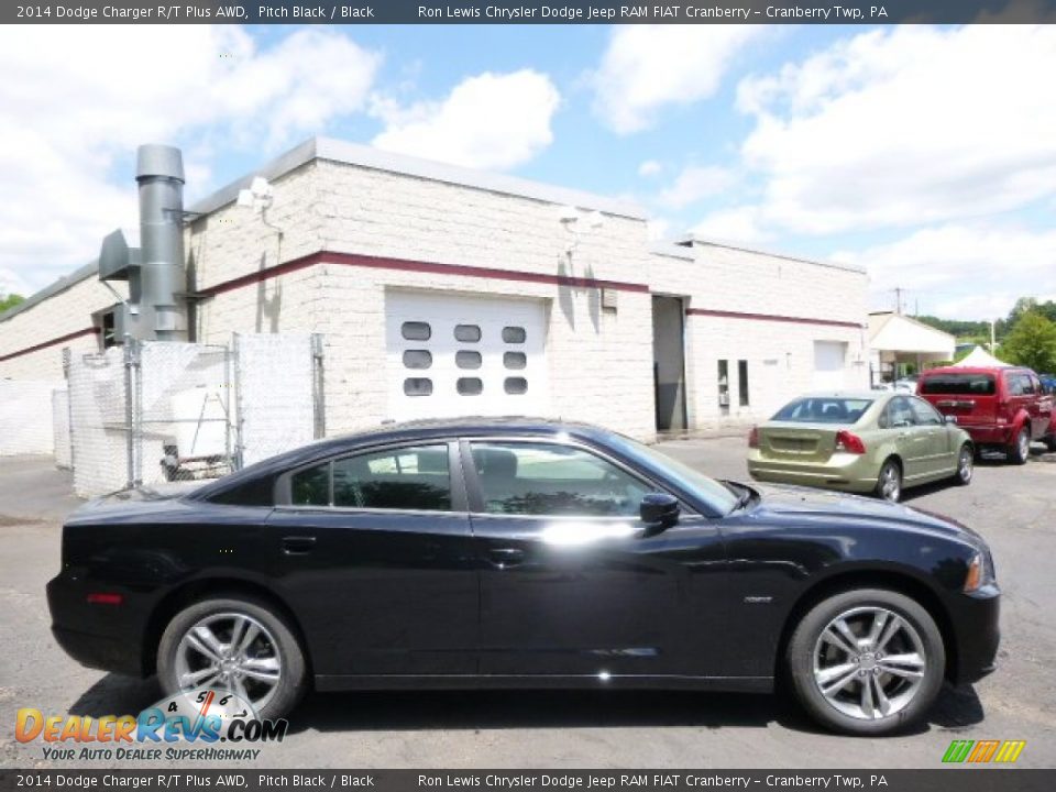 2014 Dodge Charger R/T Plus AWD Pitch Black / Black Photo #5
