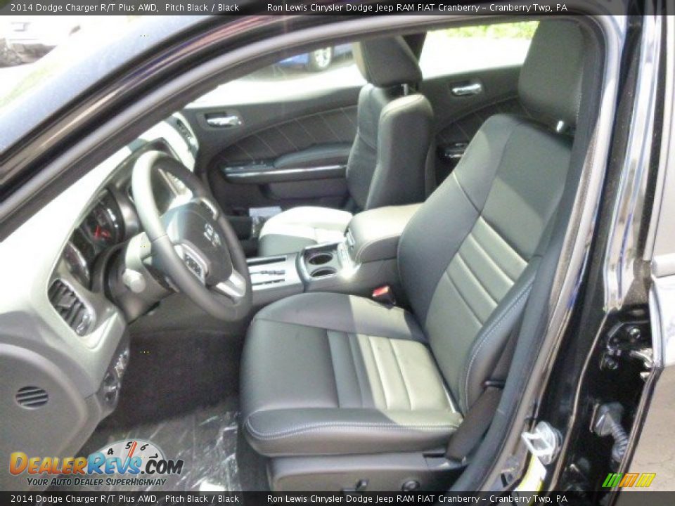 2014 Dodge Charger R/T Plus AWD Pitch Black / Black Photo #10