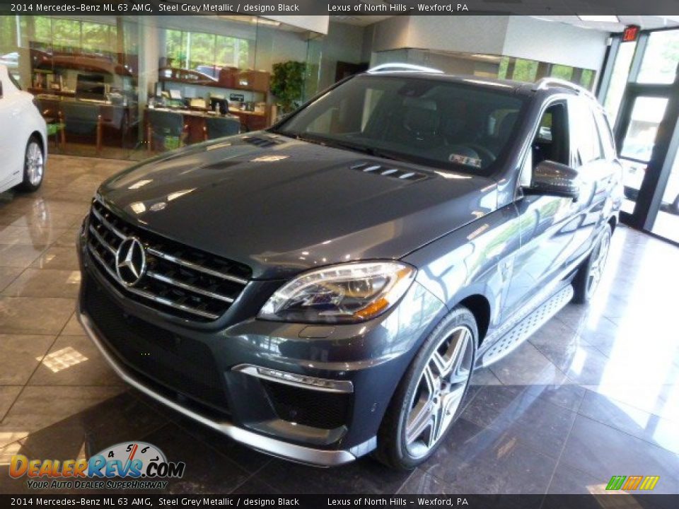 2014 Mercedes-Benz ML 63 AMG Steel Grey Metallic / designo Black Photo #1