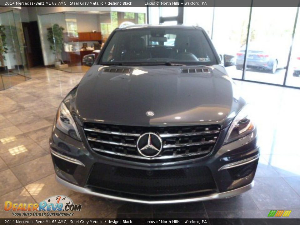2014 Mercedes-Benz ML 63 AMG Steel Grey Metallic / designo Black Photo #2