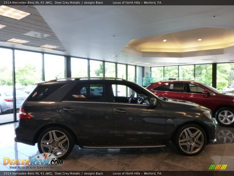 2014 Mercedes-Benz ML 63 AMG Steel Grey Metallic / designo Black Photo #4