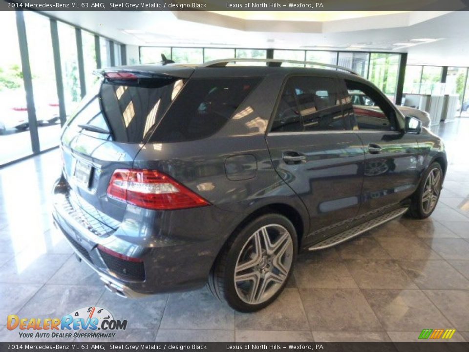 2014 Mercedes-Benz ML 63 AMG Steel Grey Metallic / designo Black Photo #5