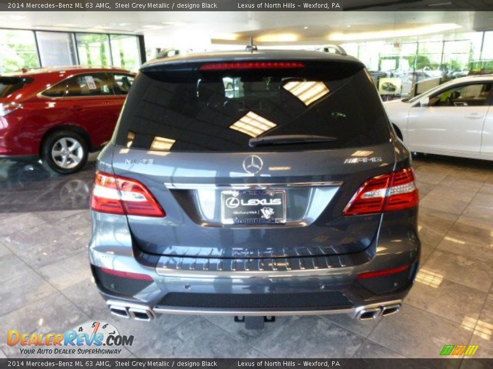 2014 Mercedes-Benz ML 63 AMG Steel Grey Metallic / designo Black Photo #6