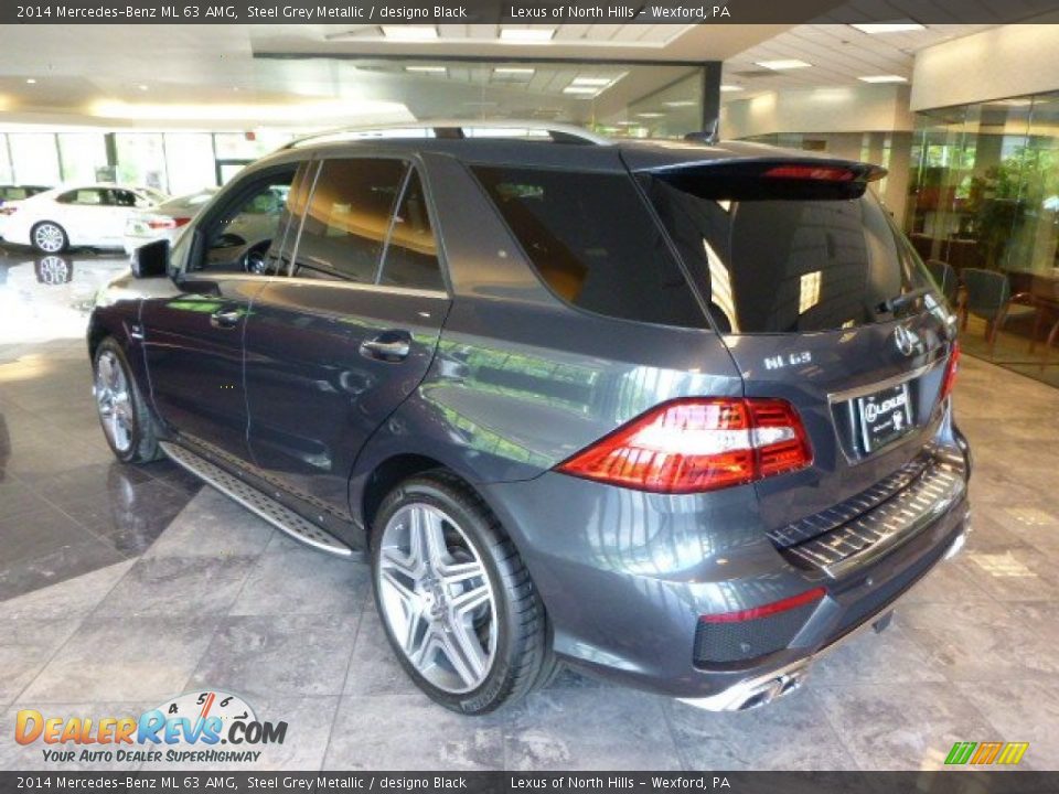 2014 Mercedes-Benz ML 63 AMG Steel Grey Metallic / designo Black Photo #7