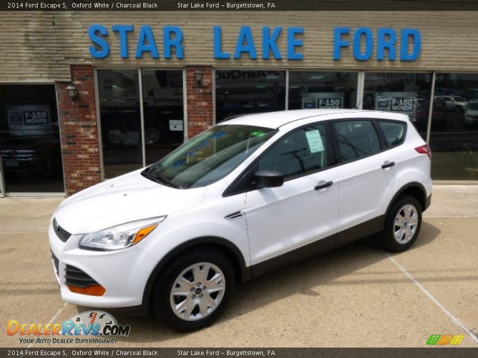 2014 Ford Escape S Oxford White / Charcoal Black Photo #1