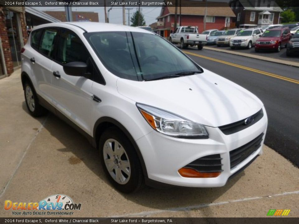 2014 Ford Escape S Oxford White / Charcoal Black Photo #3
