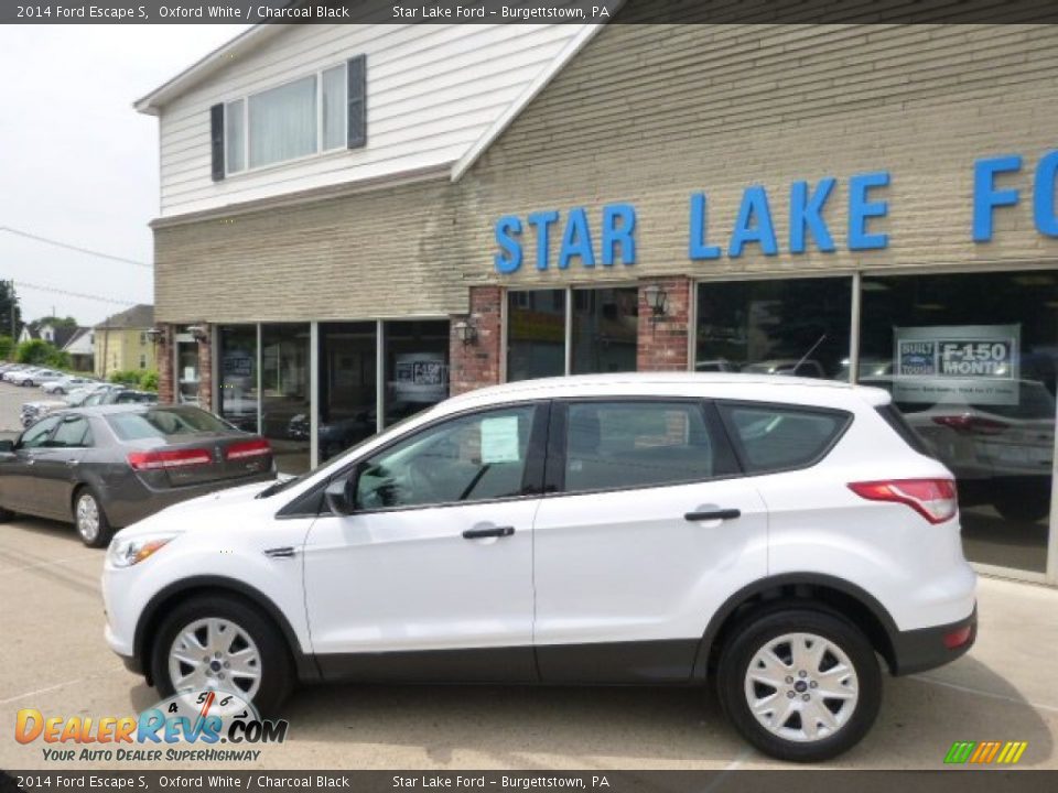 2014 Ford Escape S Oxford White / Charcoal Black Photo #8