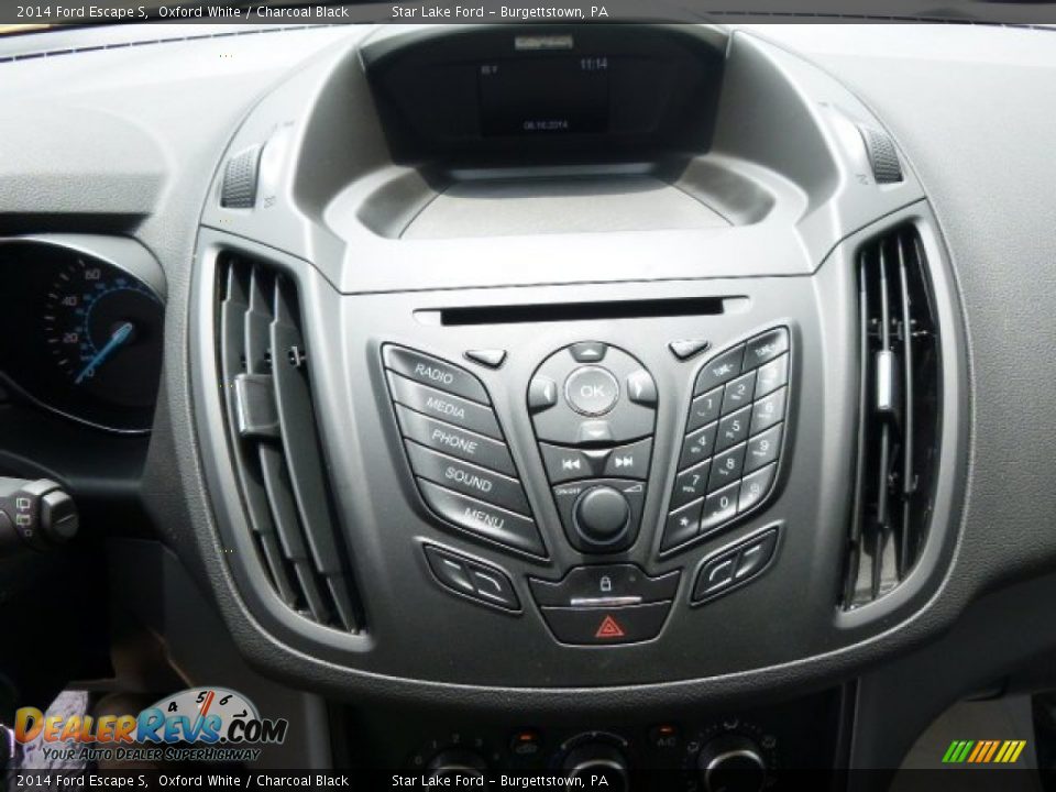 2014 Ford Escape S Oxford White / Charcoal Black Photo #15