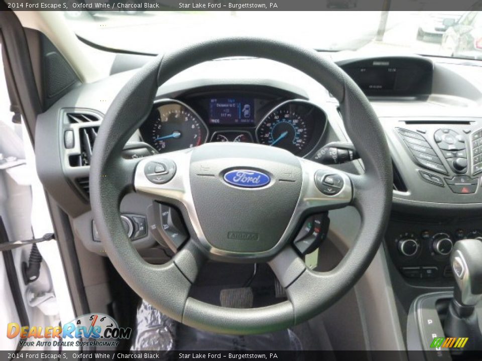 2014 Ford Escape S Oxford White / Charcoal Black Photo #18