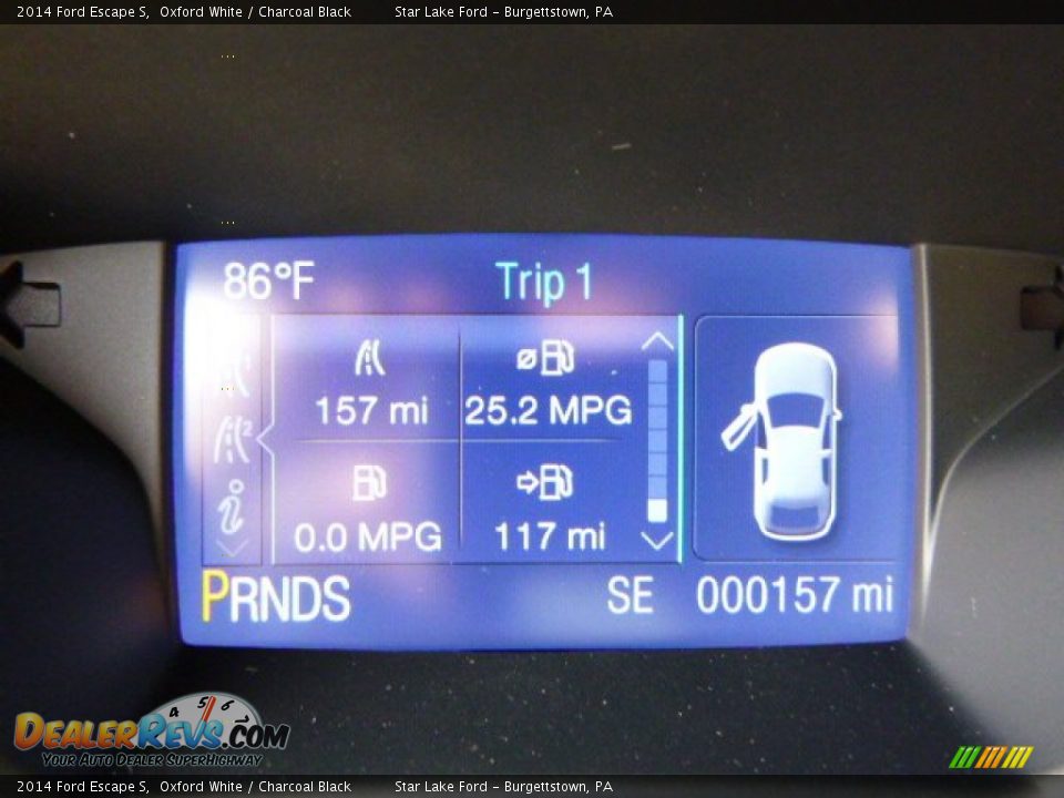 2014 Ford Escape S Oxford White / Charcoal Black Photo #19