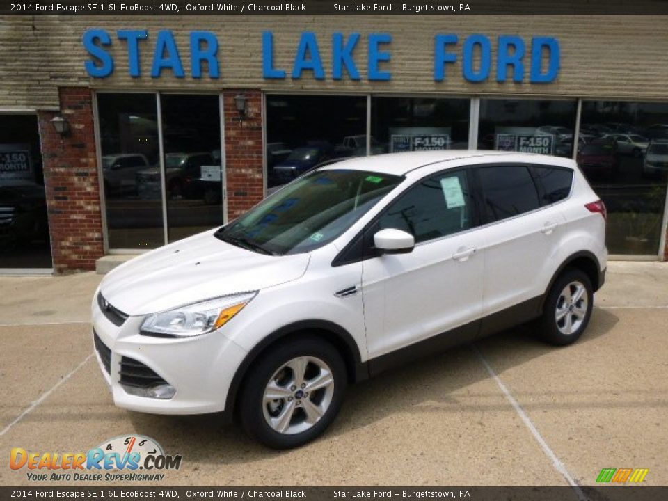 2014 Ford Escape SE 1.6L EcoBoost 4WD Oxford White / Charcoal Black Photo #1