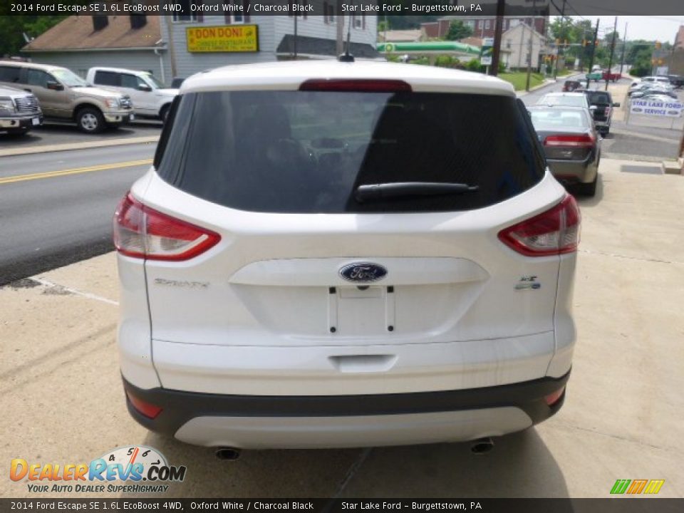 2014 Ford Escape SE 1.6L EcoBoost 4WD Oxford White / Charcoal Black Photo #6