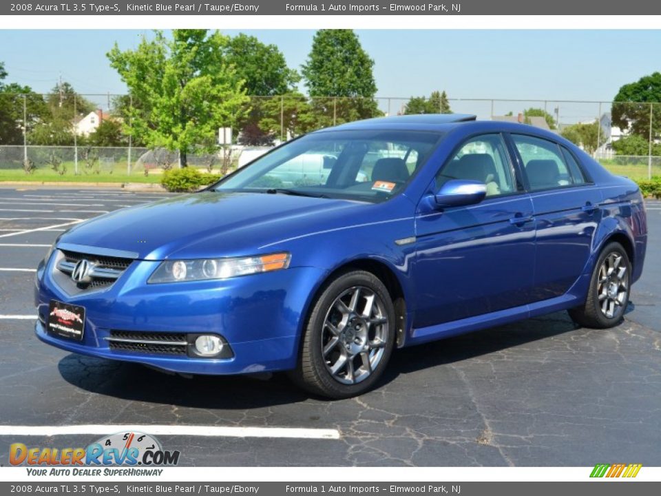 2008 Acura TL 3.5 Type-S Kinetic Blue Pearl / Taupe/Ebony Photo #3