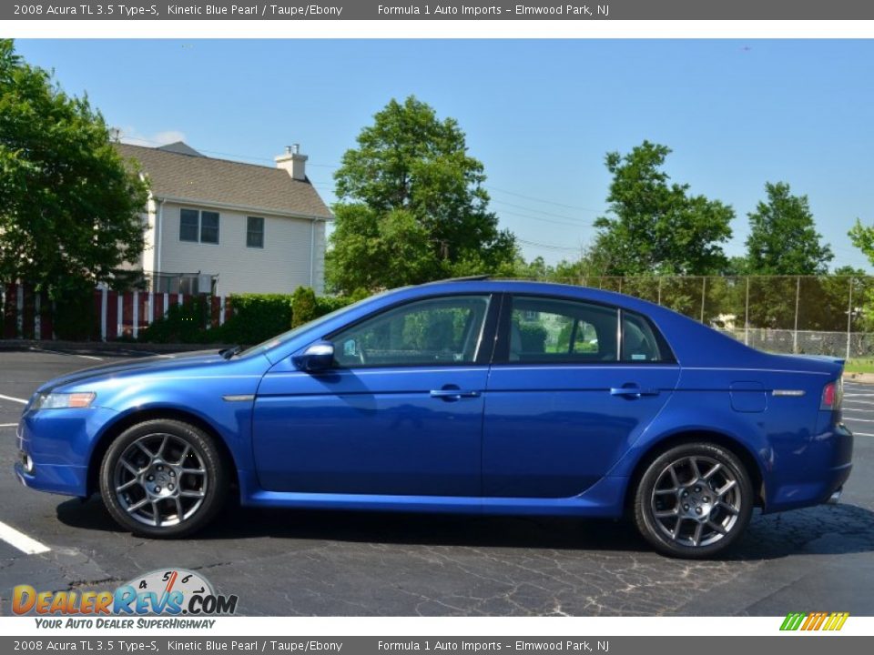 2008 Acura TL 3.5 Type-S Kinetic Blue Pearl / Taupe/Ebony Photo #4