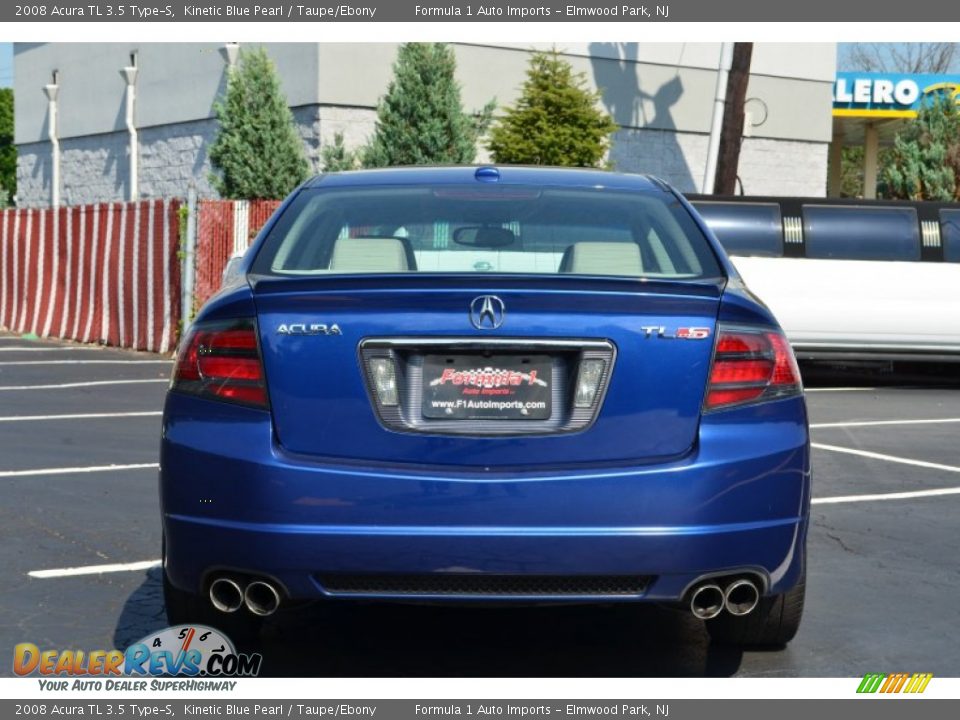 2008 Acura TL 3.5 Type-S Kinetic Blue Pearl / Taupe/Ebony Photo #6