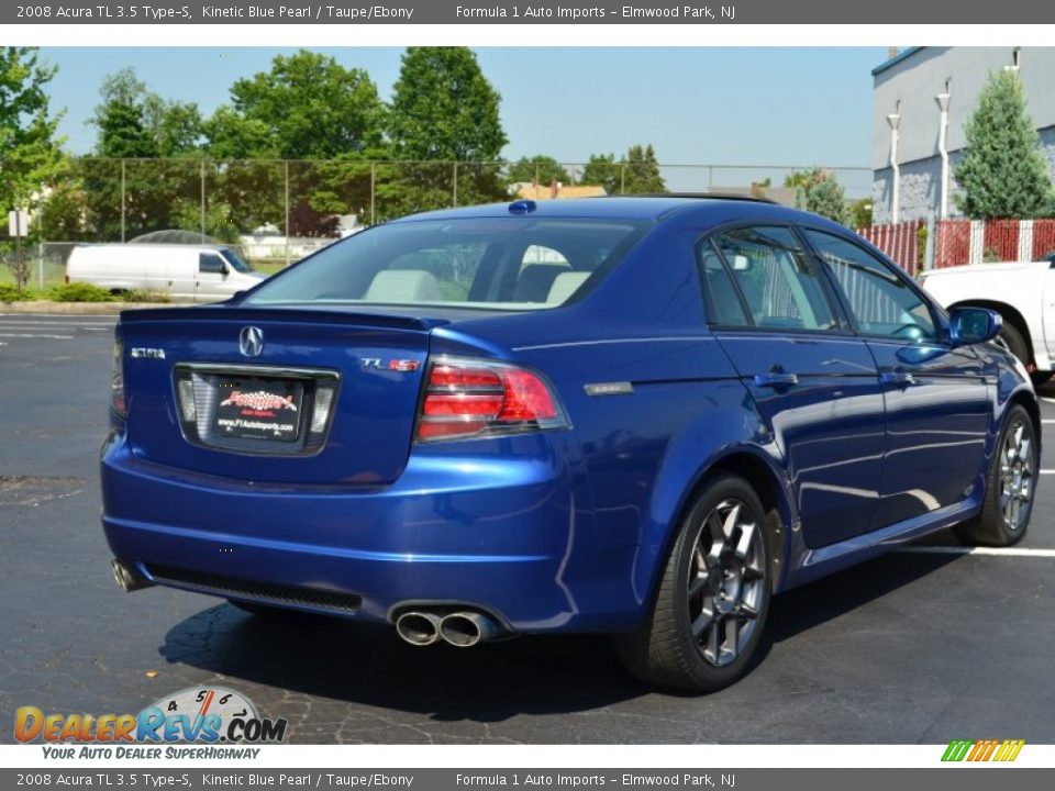 2008 Acura TL 3.5 Type-S Kinetic Blue Pearl / Taupe/Ebony Photo #7
