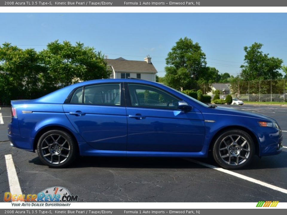 2008 Acura TL 3.5 Type-S Kinetic Blue Pearl / Taupe/Ebony Photo #8