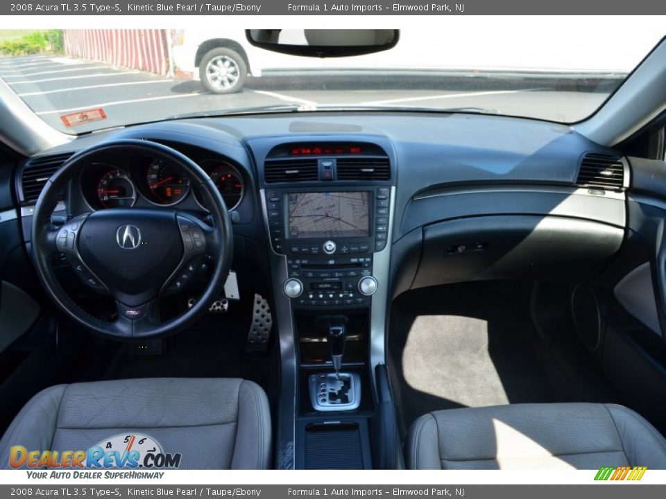 2008 Acura TL 3.5 Type-S Kinetic Blue Pearl / Taupe/Ebony Photo #9