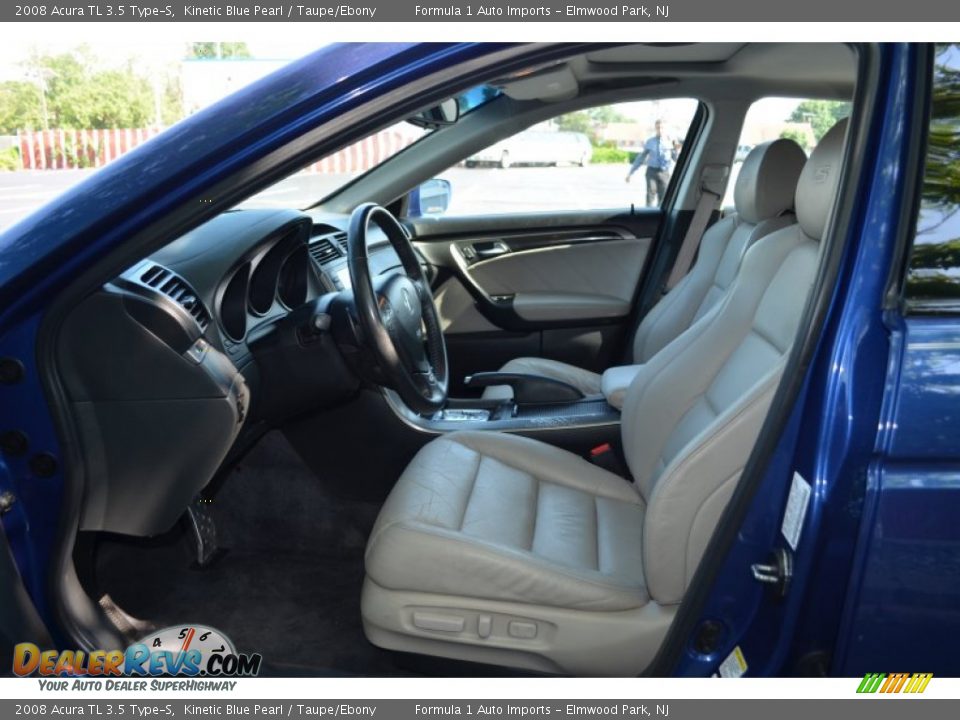 2008 Acura TL 3.5 Type-S Kinetic Blue Pearl / Taupe/Ebony Photo #11