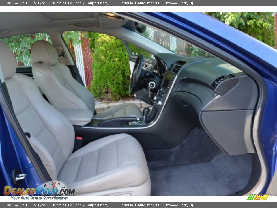 2008 Acura TL 3.5 Type-S Kinetic Blue Pearl / Taupe/Ebony Photo #14