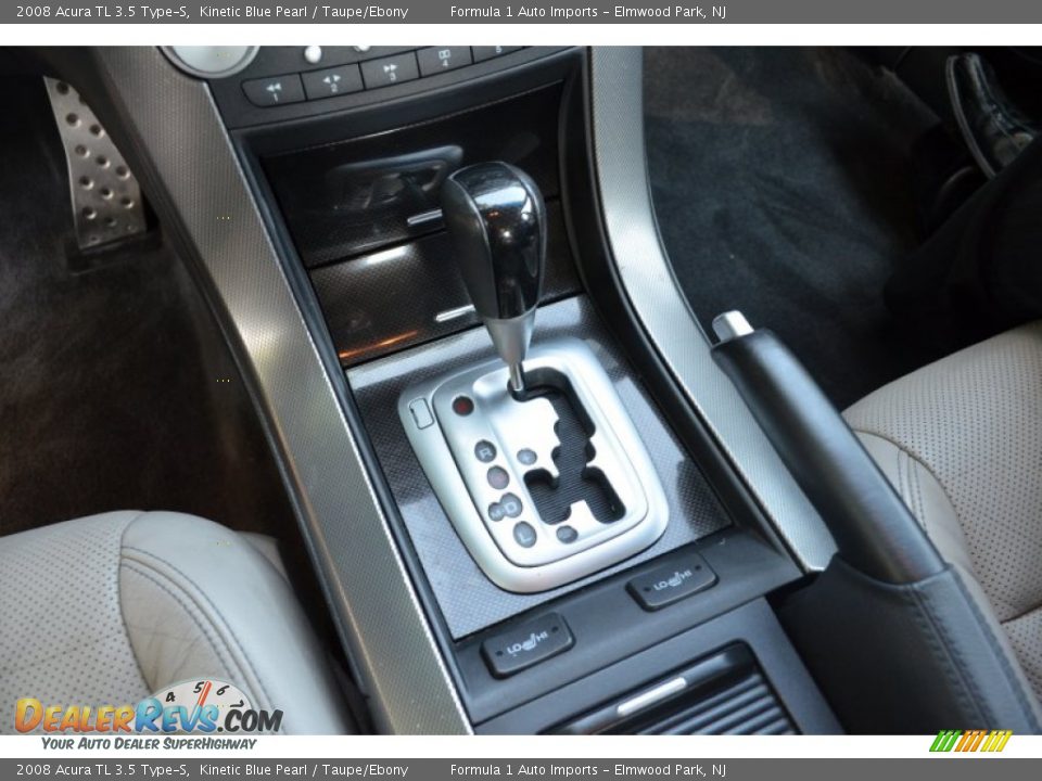 2008 Acura TL 3.5 Type-S Kinetic Blue Pearl / Taupe/Ebony Photo #17