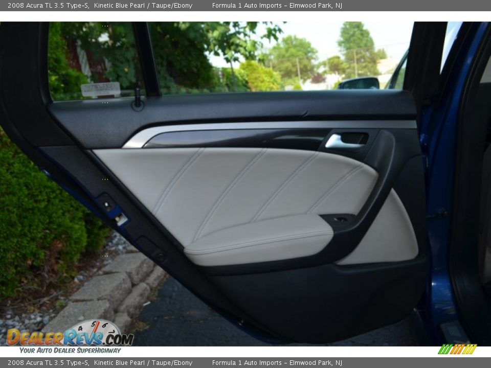 2008 Acura TL 3.5 Type-S Kinetic Blue Pearl / Taupe/Ebony Photo #22