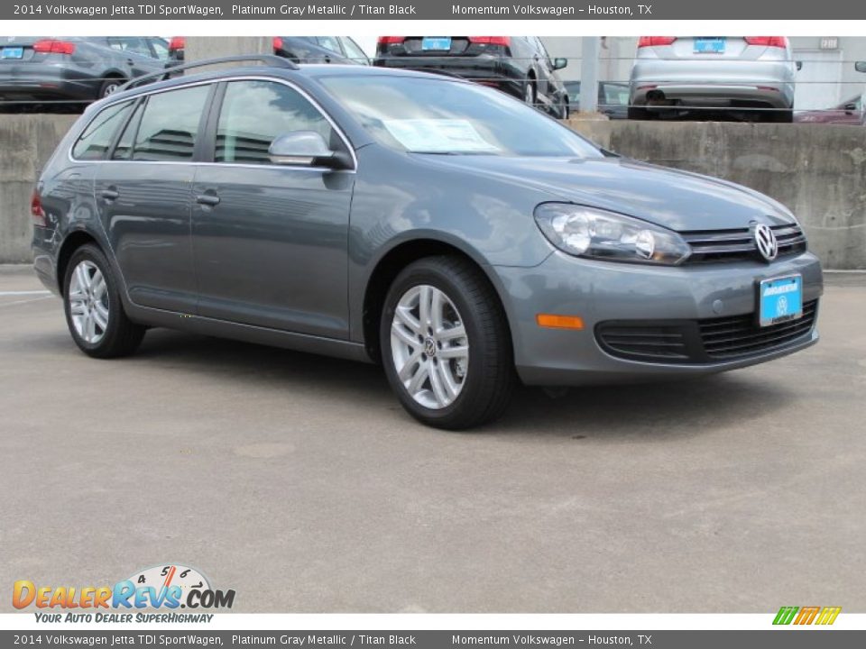 2014 Volkswagen Jetta TDI SportWagen Platinum Gray Metallic / Titan Black Photo #1