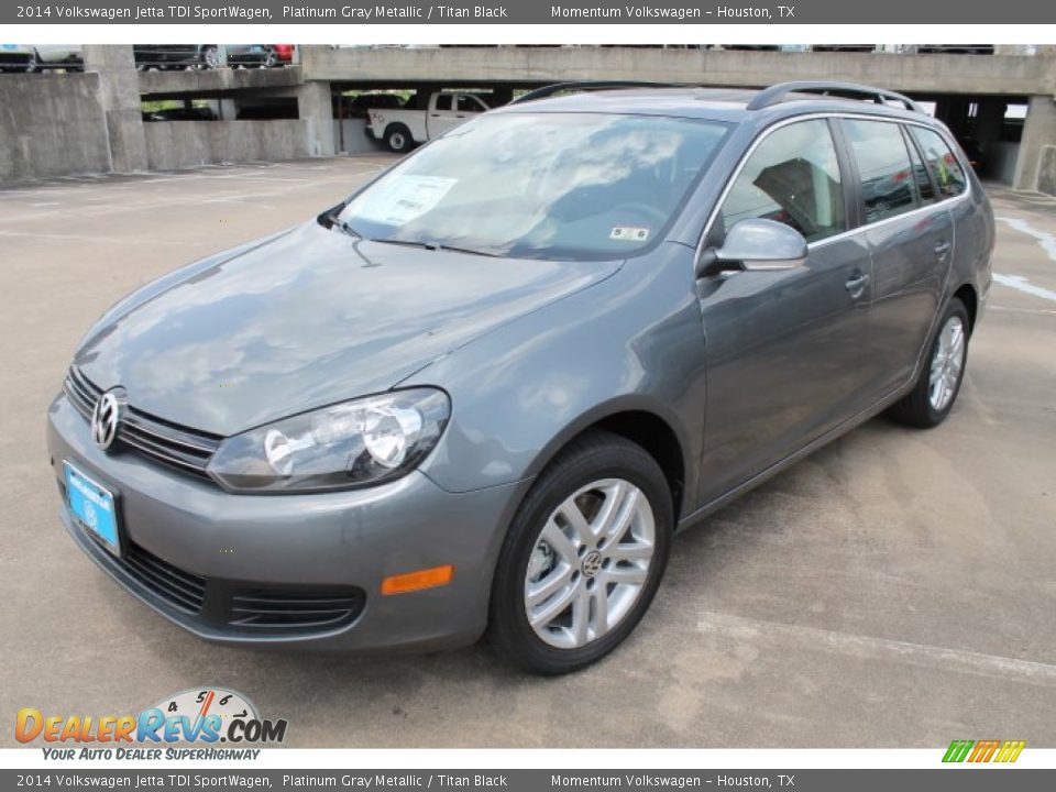 2014 Volkswagen Jetta TDI SportWagen Platinum Gray Metallic / Titan Black Photo #3