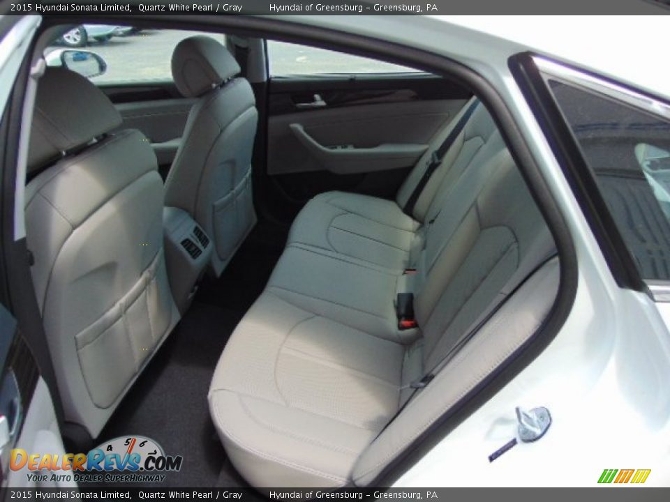 2015 Hyundai Sonata Limited Quartz White Pearl / Gray Photo #12