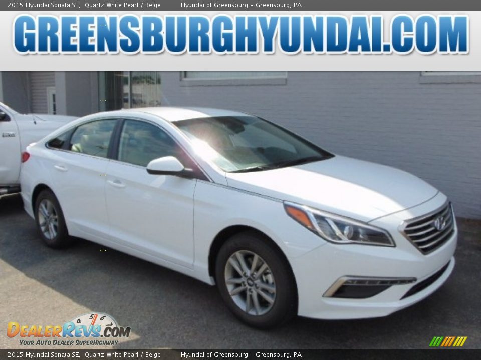 2015 Hyundai Sonata SE Quartz White Pearl / Beige Photo #1