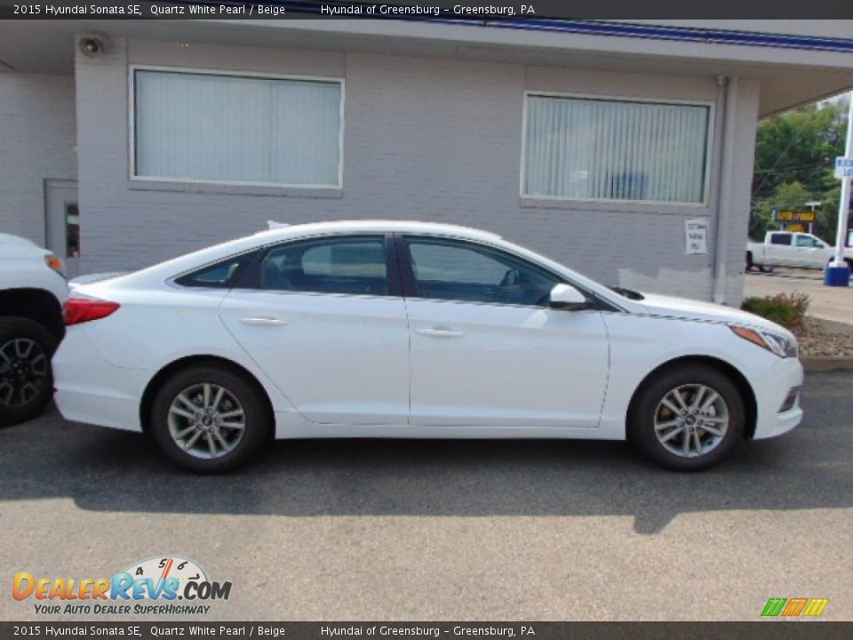 2015 Hyundai Sonata SE Quartz White Pearl / Beige Photo #2