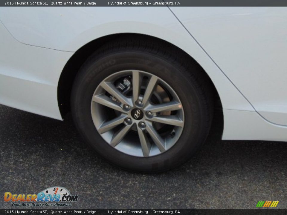 2015 Hyundai Sonata SE Quartz White Pearl / Beige Photo #3