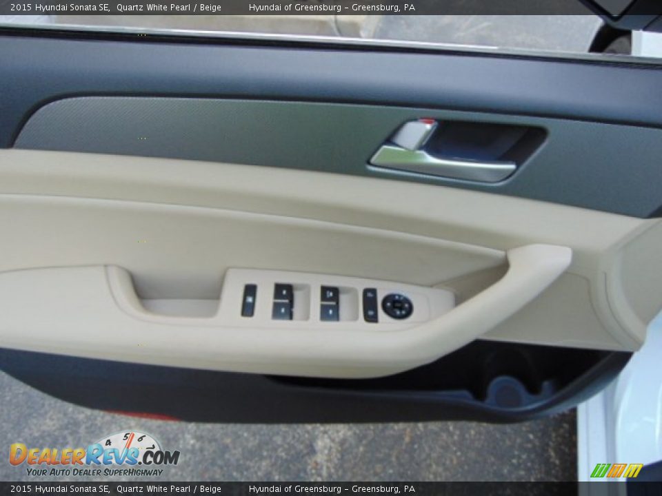 2015 Hyundai Sonata SE Quartz White Pearl / Beige Photo #13