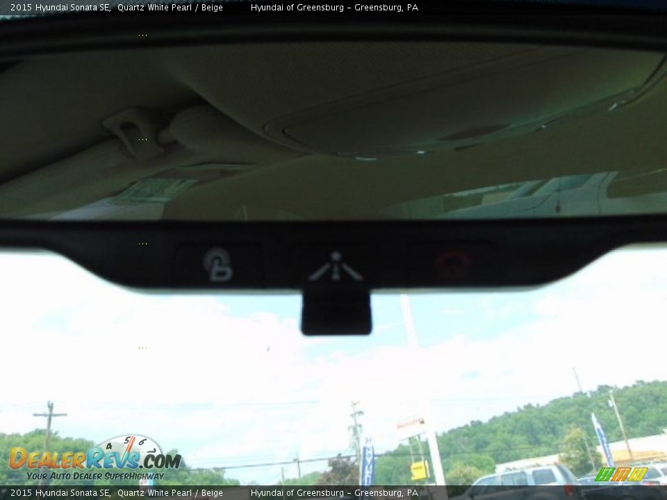 2015 Hyundai Sonata SE Quartz White Pearl / Beige Photo #14